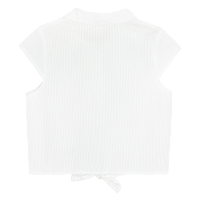 Блуза с къс ръкав, цвят: Бял