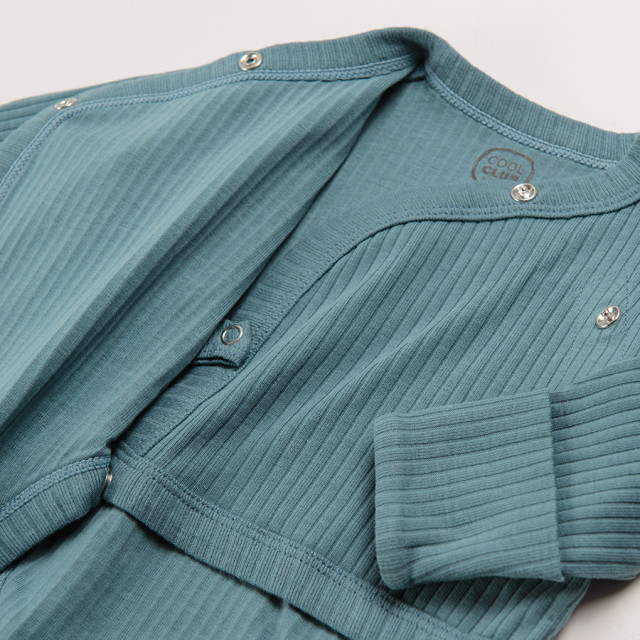 Боди с дълъг ръкав, цвят: Тъмeн тюркоаз