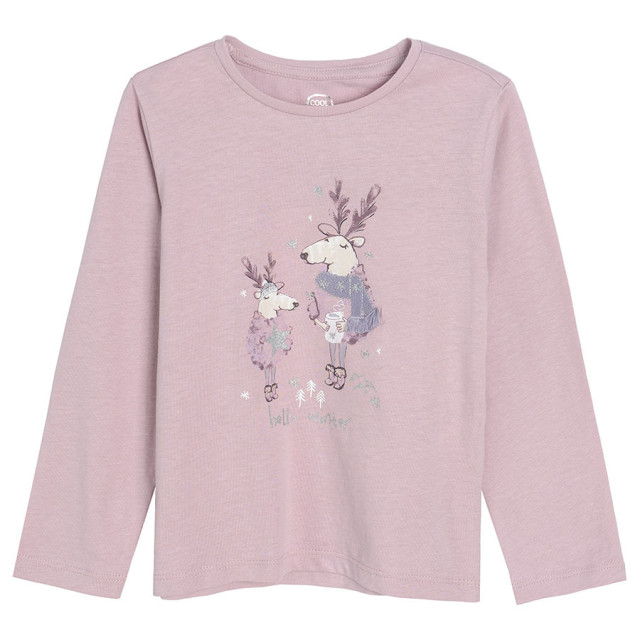 Тениска с дълъг ръкав, цвят: Светло виолетов