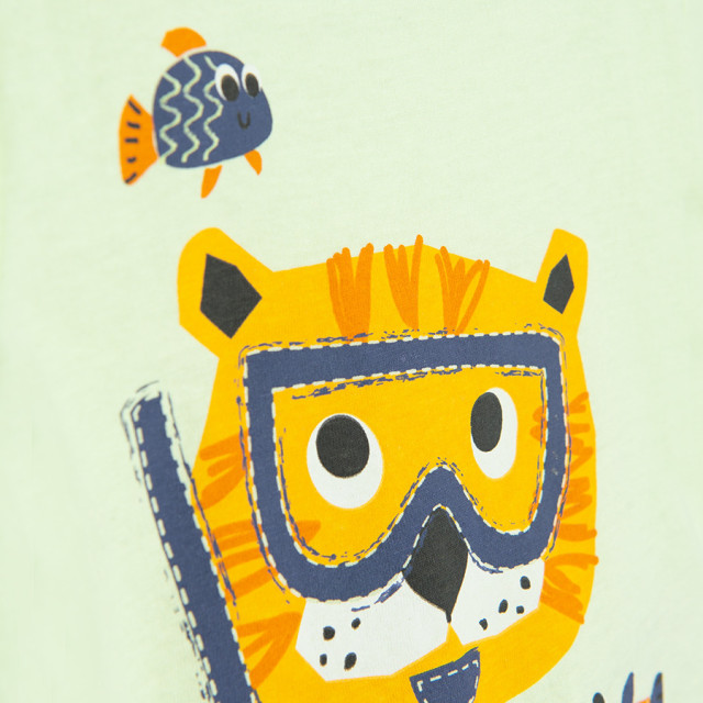 Тениска с къс ръкав, цвят: Жълт