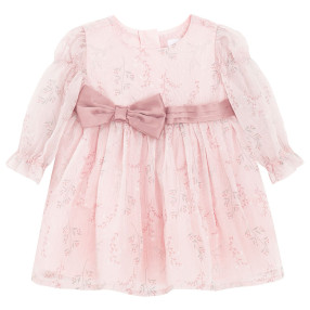 Рокля с дълъг ръкав, цвят: Розов