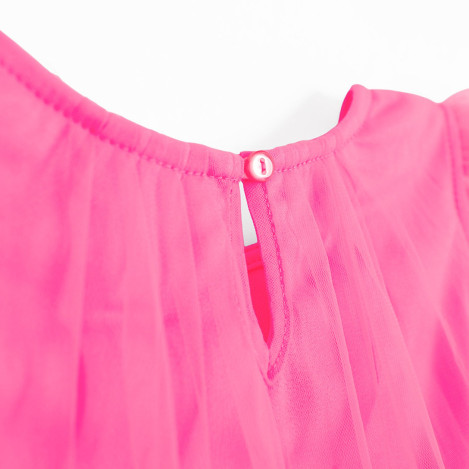 Рокля с къс ръкав, цвят: Розов