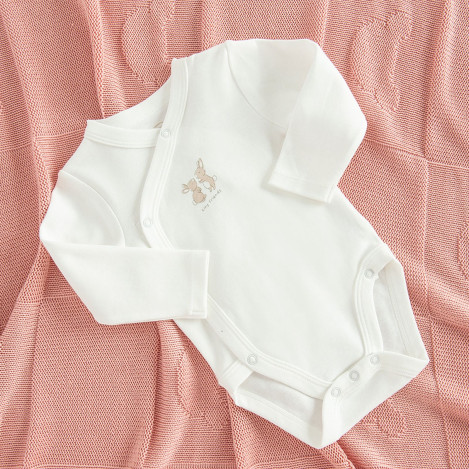 Боди с дълъг ръкав 3бр., цвят: Бял