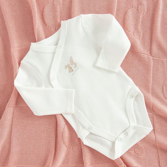 Боди с дълъг ръкав 3бр., цвят: Бял