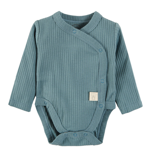 Боди с дълъг ръкав, цвят: Тъмeн тюркоаз