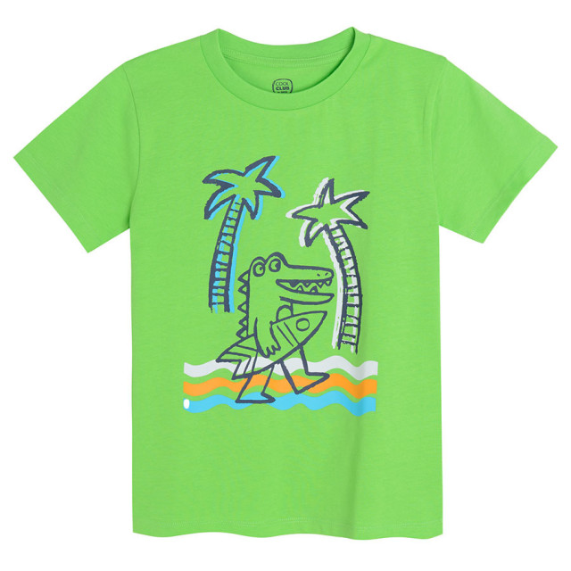 Тениска с къс ръкав, цвят: Зелен