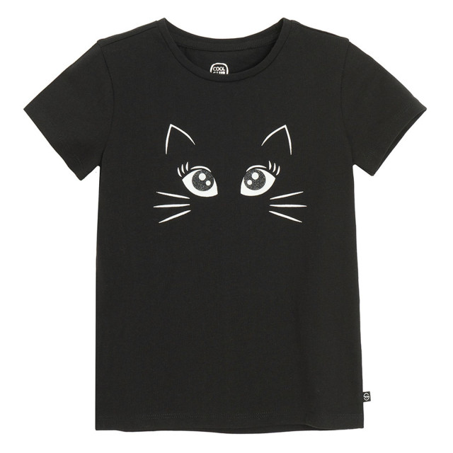 Тениска с къс ръкав, цвят: Черен