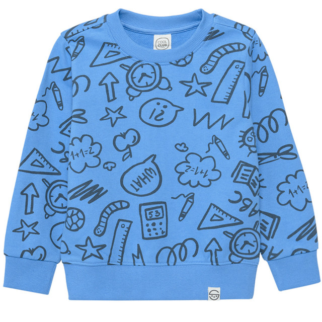 Блуза с дълъг ръкав, цвят: Син