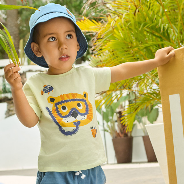 Тениска с къс ръкав, цвят: Жълт