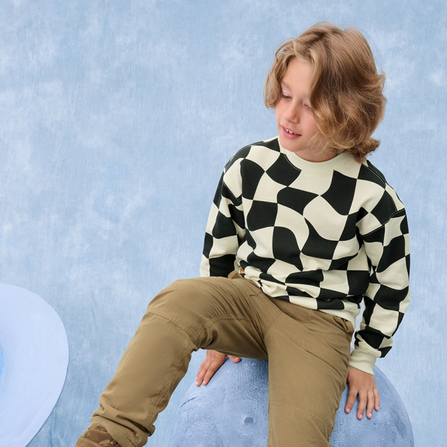 Блуза с дълъг ръкав, цвят: Кремав