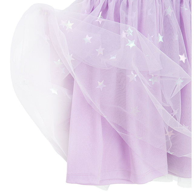 Рокля с къс ръкав LILO & STITCH, цвят: Виолетов