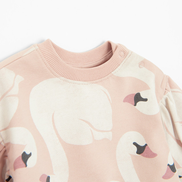 Блуза с дълъг ръкав, цвят: Кафяв