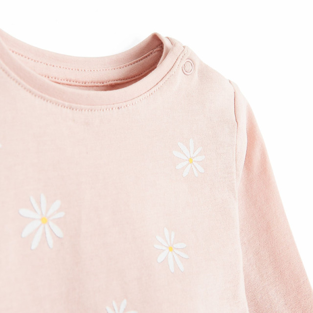 Тениска с дълъг ръкав, цвят: Розов