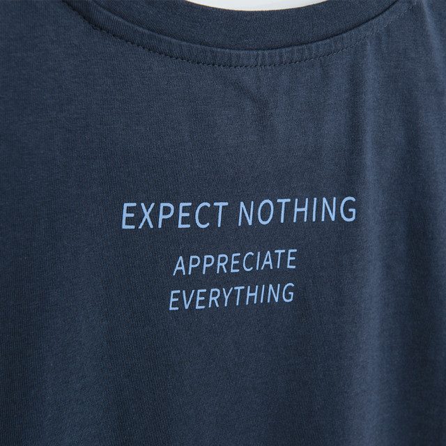 Тениска с къс ръкав, цвят: Морско син