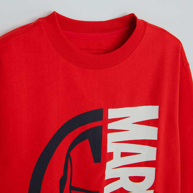 Блуза с дълъг ръкав MARVEL, цвят: Червен