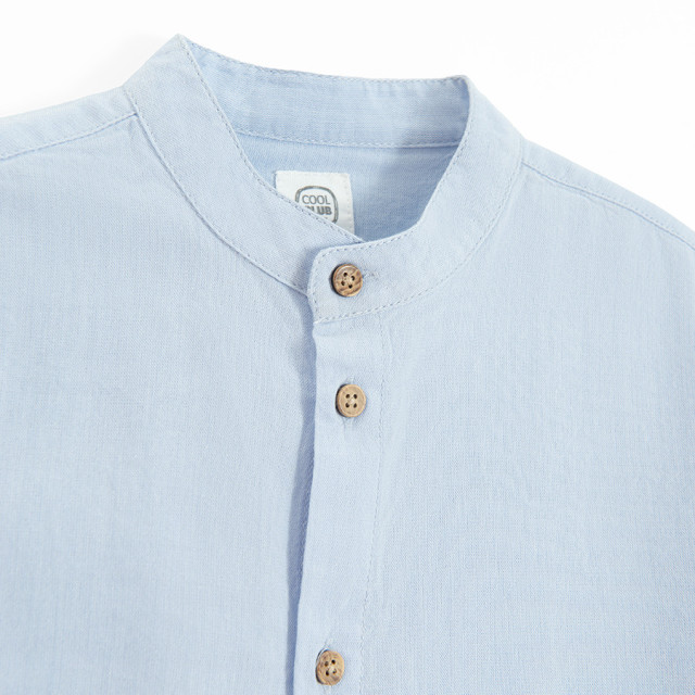 Риза с дълъг ръкав, цвят: Светло син