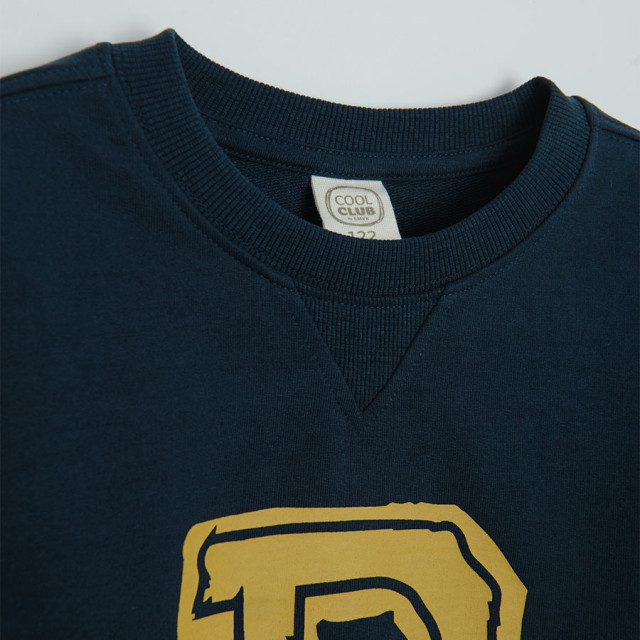 Блуза с дълъг ръкав, цвят: Морско син