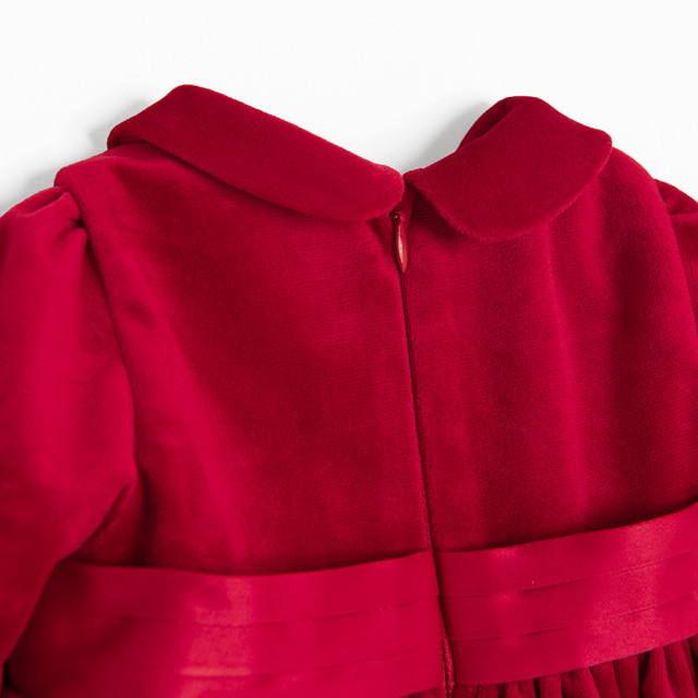 Рокля с дълъг ръкав, цвят: Червен