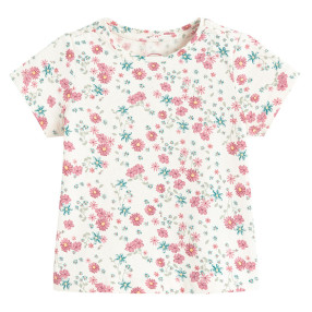 Тениска с къс ръкав, цвят: Бял