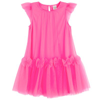 Рокля с къс ръкав, цвят: Розов