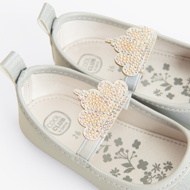 Балеринки, цвят: Сребрист