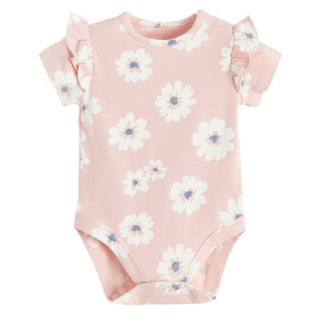 Боди с къс ръкав, цвят: Розов