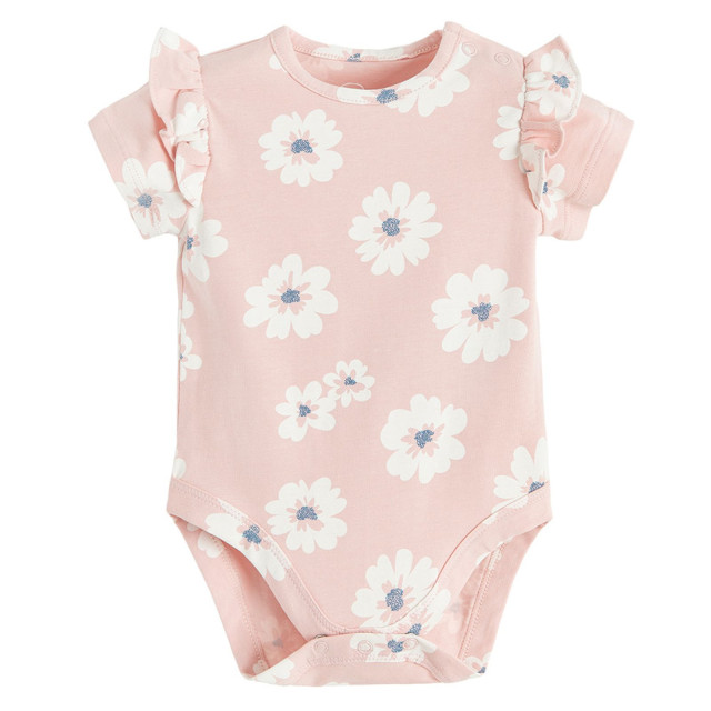 Боди с къс ръкав, цвят: Розов