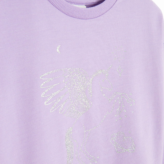 Рокля с дълъг ръкав, цвят: Виолетов