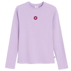 Тениска с дълъг ръкав, цвят: Виолетов
