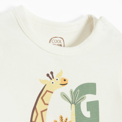 Боди с къс ръкав, цвят: Бял