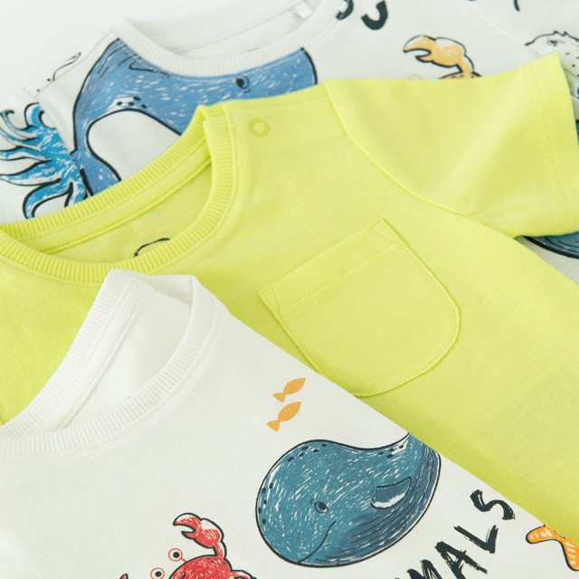 Тениска с къс ръкав 3бр., цвят: Микс