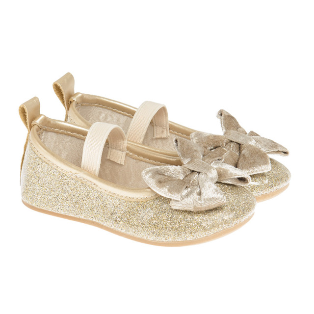 Балеринки, цвят: Златен