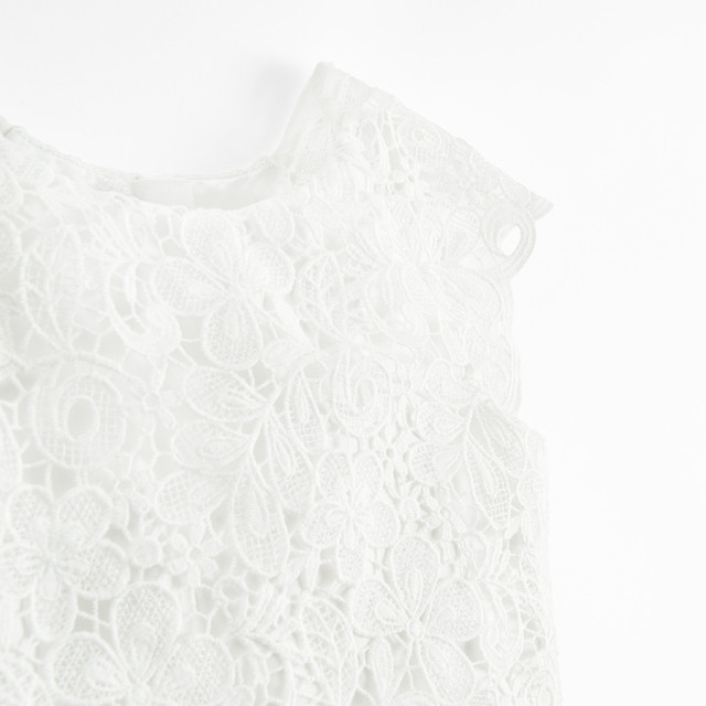 Рокля с къс ръкав, цвят: Бял