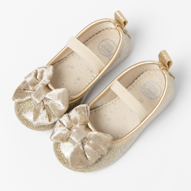 Балеринки, цвят: Златен