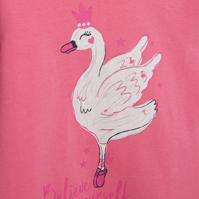 Тениска с дълъг ръкав, цвят: Розов