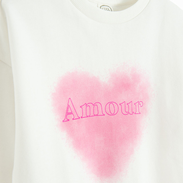 Блуза с дълъг ръкав, цвят: Бял