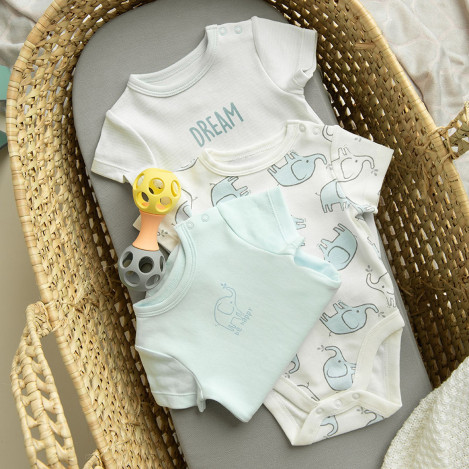 Боди с къс ръкав 3бр., цвят: Микс