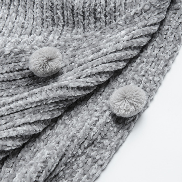 Шал, цвят: Сив