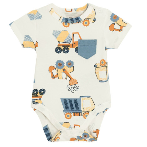 Боди с къс ръкав, цвят: Бял