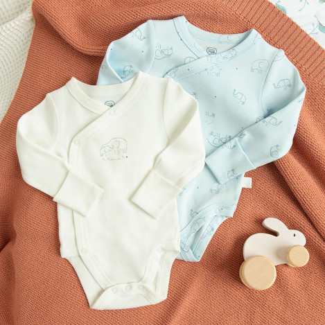 Боди с дълъг ръкав 2бр., цвят: Микс