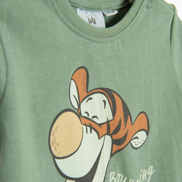 Тениска с къс ръкав WINNIE THE POOH, цвят: Зелен