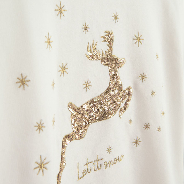 Блуза с дълъг ръкав, цвят: Мръсно бял