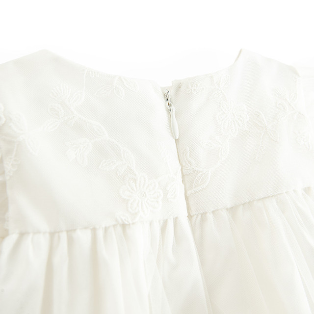 Рокля с къс ръкав, цвят: Бял