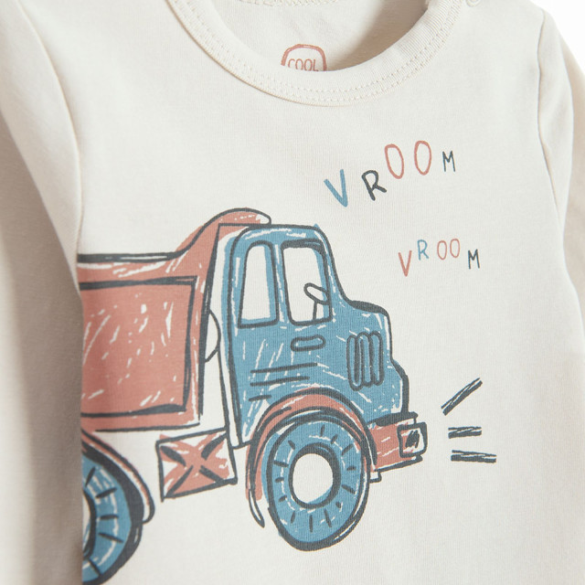 Боди с дълъг ръкав, цвят: Бежов