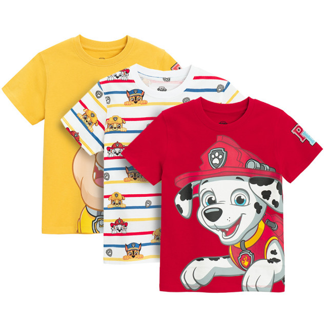 Тениска с къс ръкав 3бр. PAW PATROL, цвят: Микс
