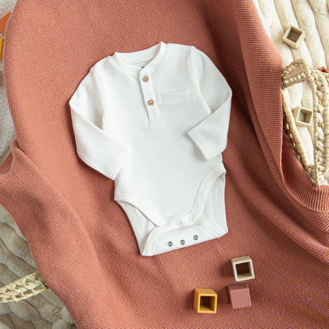 Боди с дълъг ръкав, цвят: Бял