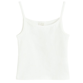 Тениска без ръкав, цвят: Бял