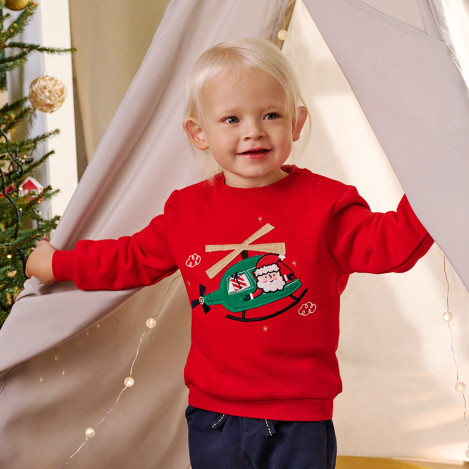 Блуза с дълъг ръкав, цвят: Червен