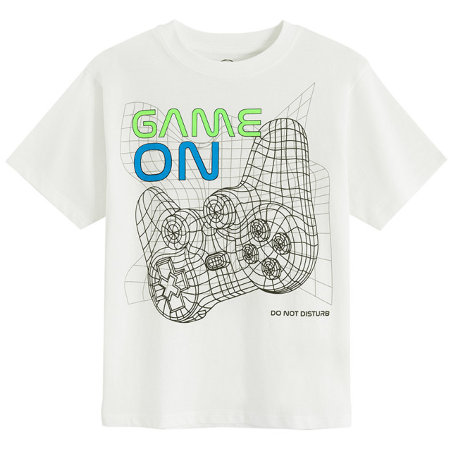 Тениска с къс ръкав, цвят: Бял