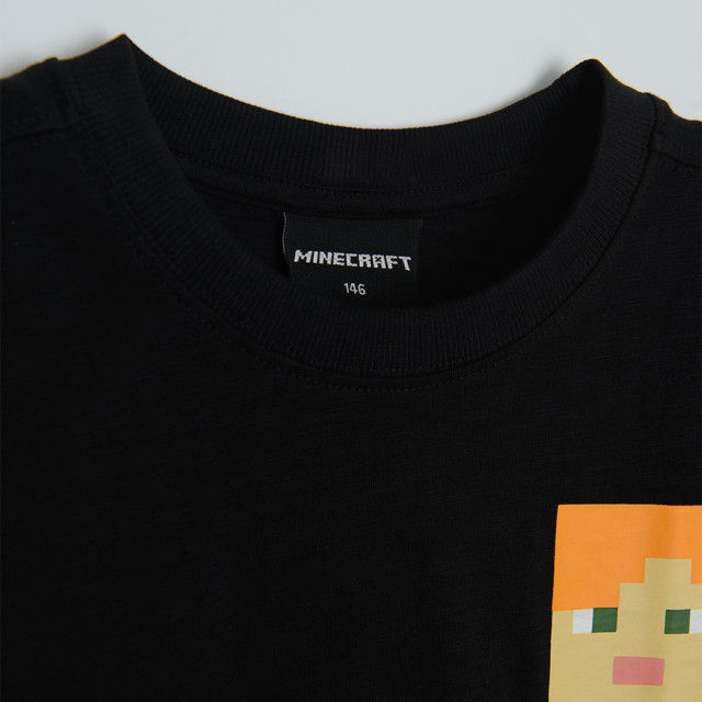 Тениска с дълъг ръкав MINECRAFT, цвят: Черен